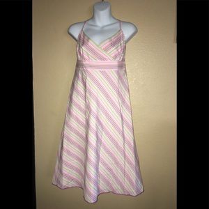 J. Crew sleeveless printed A-Line dress